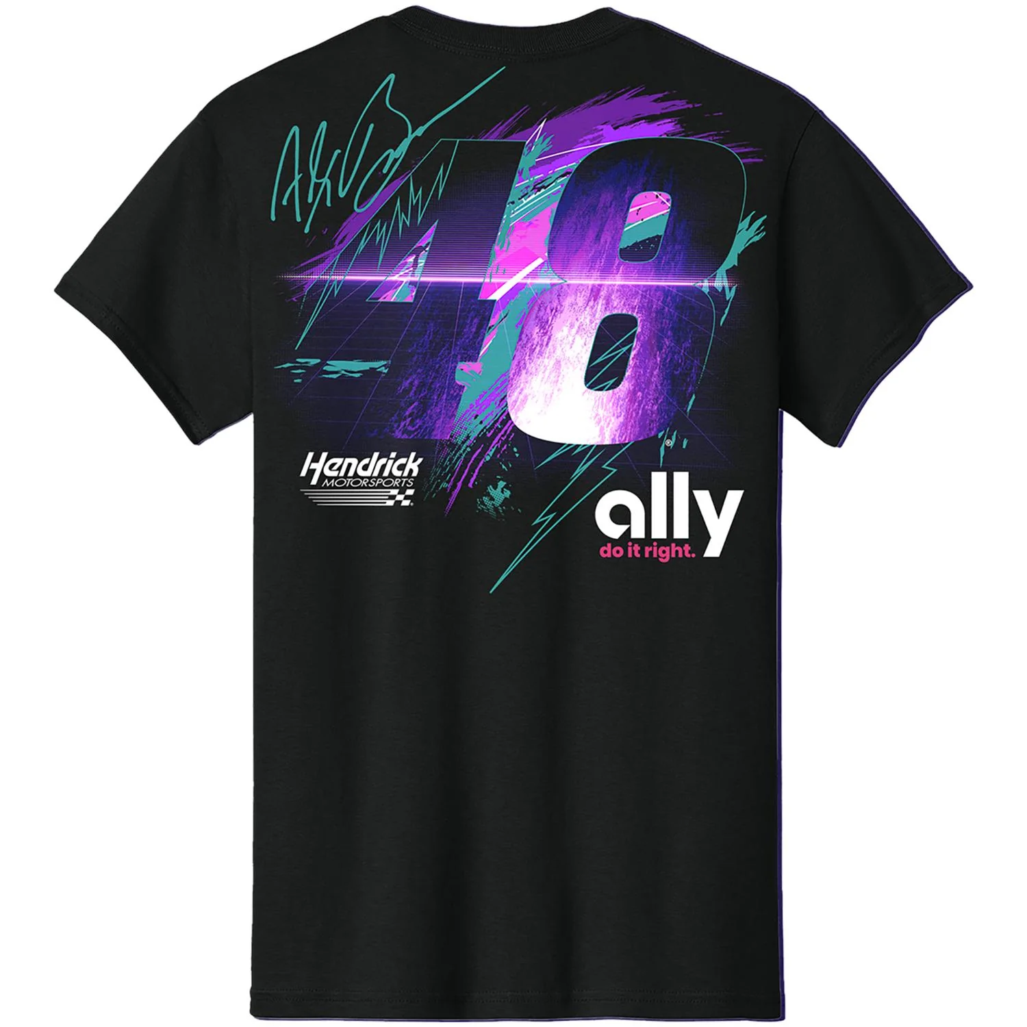 Alex Bowman #48 Ally Flash T-shirt - Image 3
