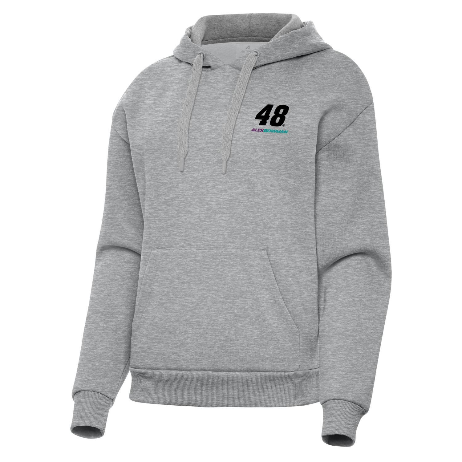 Alex Bowman #48 Women's Victory Pullover Hoodie - Grey Heather