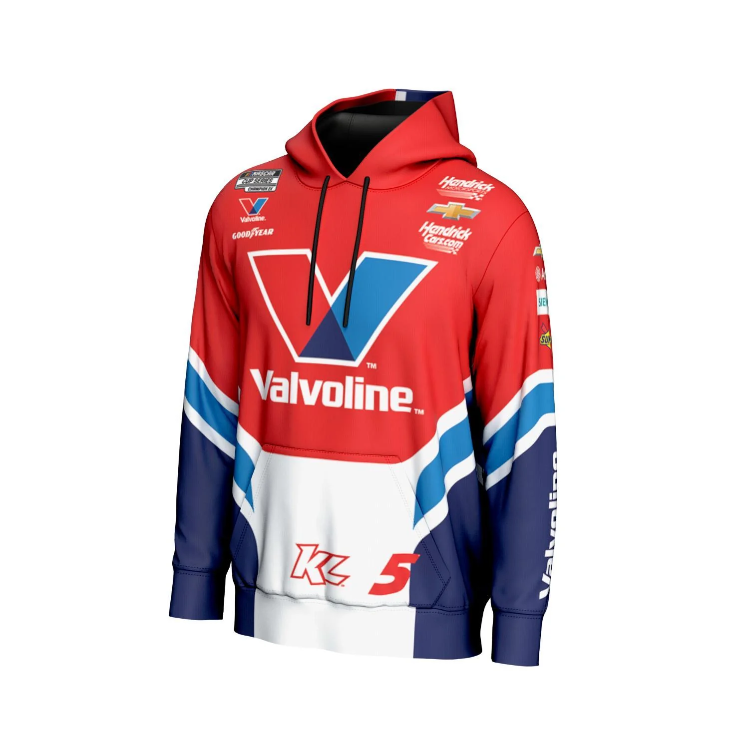 Kyle Larson #5 Valvoline Sublimated Hoodie - Image 2
